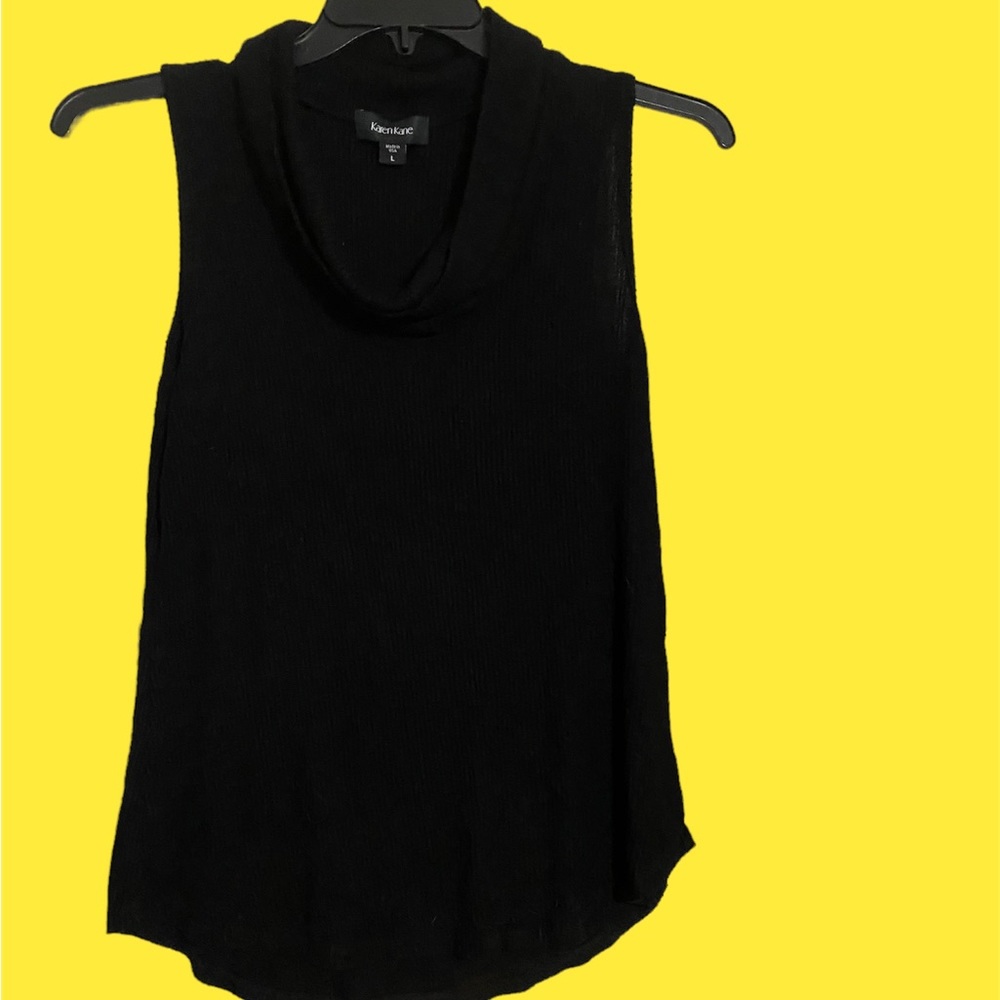 Karen Karen sleeveless cowl  neck top/sweater size large only worn 1 time❤️